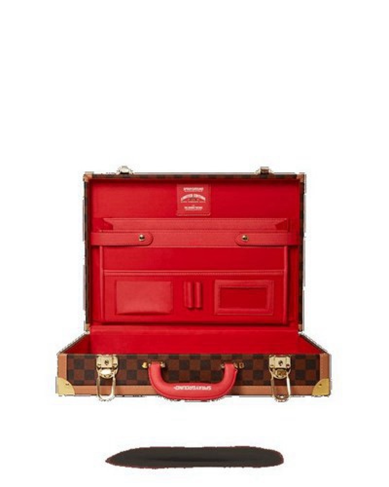 Brown Sprayground Henny Air To The Throne Attaché Briefcase | 52483-ZLIN