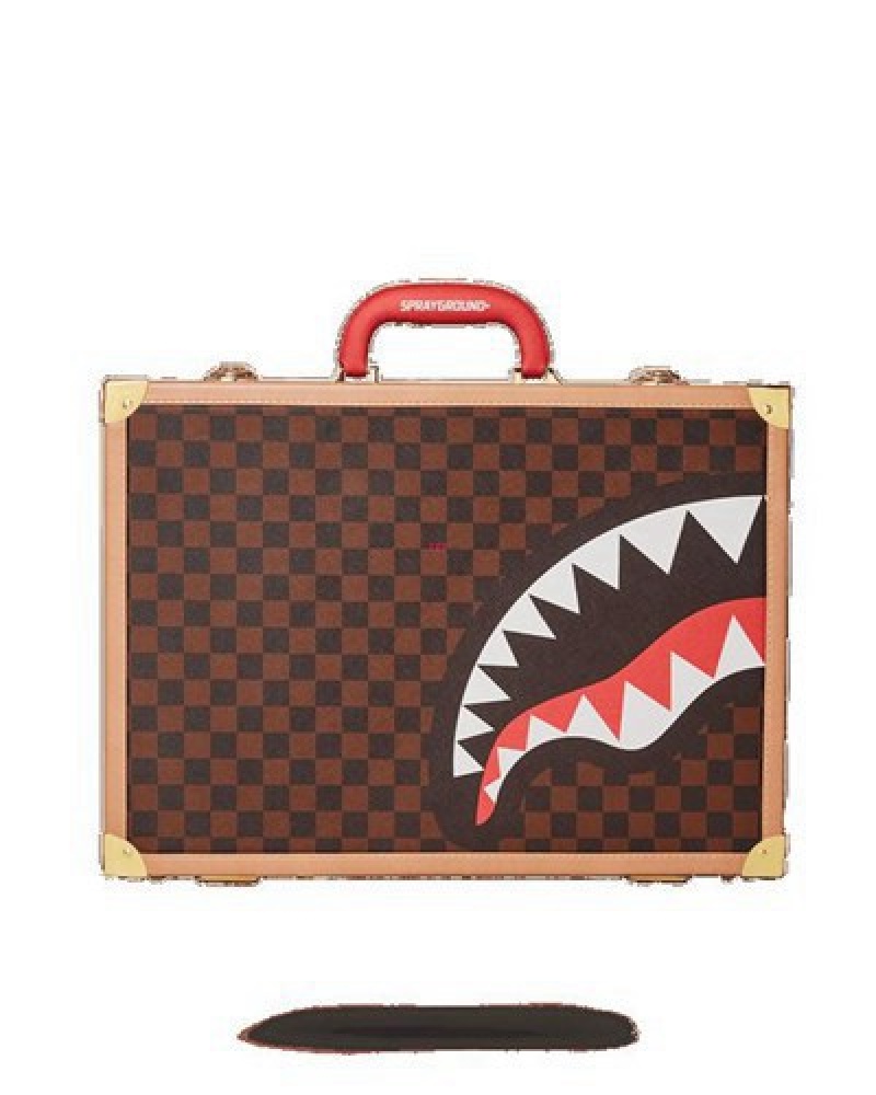 Brown Sprayground Henny Air To The Throne Attaché Briefcase | 52483-ZLIN