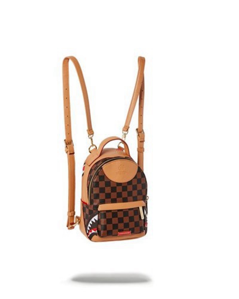 Brown Sprayground Henny Air To The Throne Quattro Backpacks | 67925-WEKR