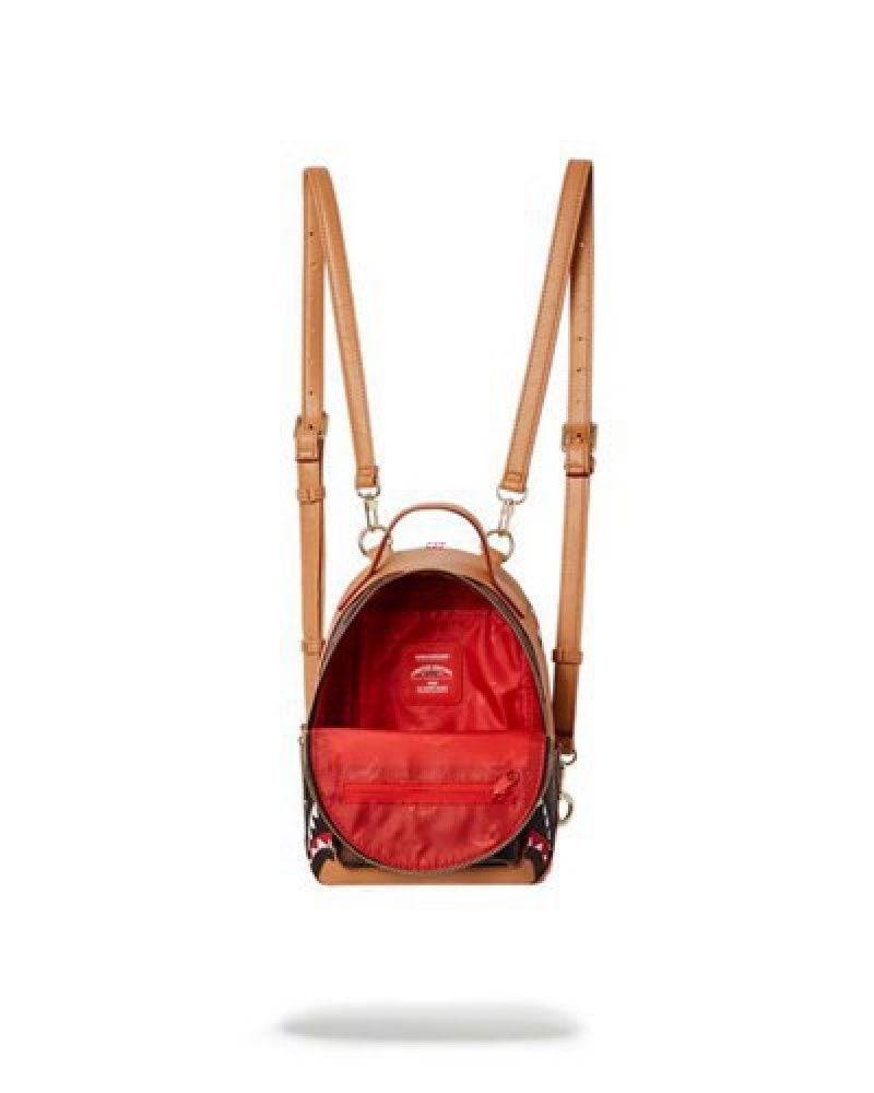 Brown Sprayground Henny Air To The Throne Quattro Backpacks | 67925-WEKR