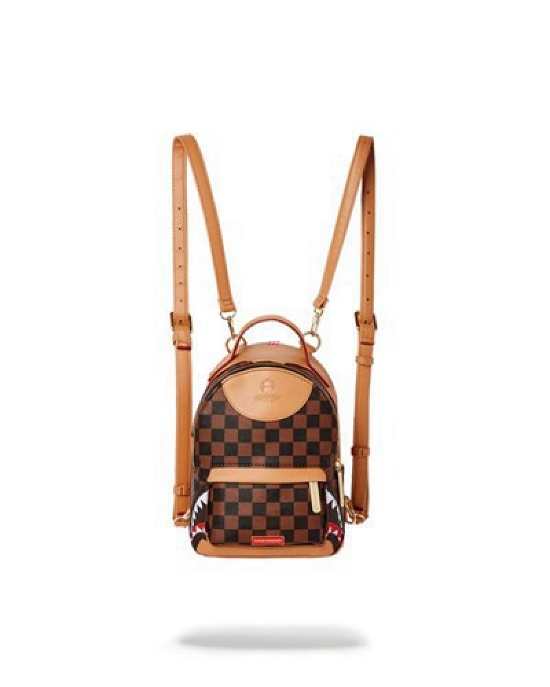 Brown Sprayground Henny Air To The Throne Quattro Backpacks | 67925-WEKR