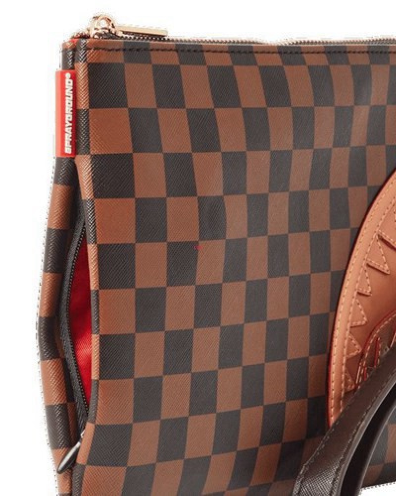 Brown Sprayground Henny Crossover Clutch Bag | 28105-GHRS