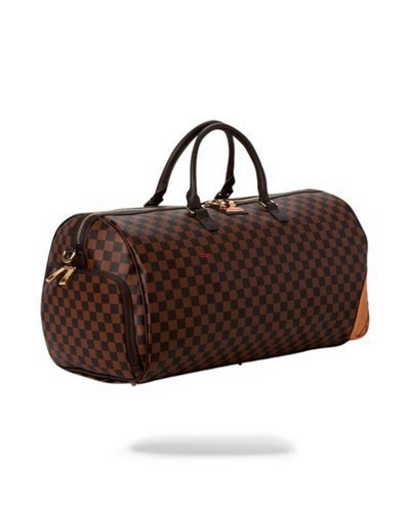 Brown Sprayground Henny Duffle Bags | 31279-HMJZ