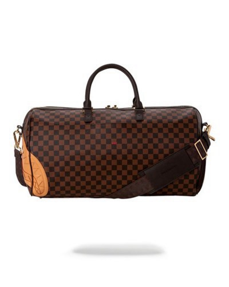 Brown Sprayground Henny Duffle Bags | 31279-HMJZ