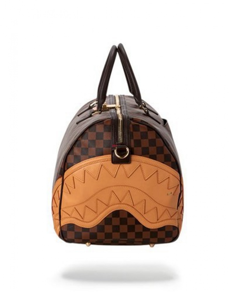 Brown Sprayground Henny Duffle Bags | 31279-HMJZ