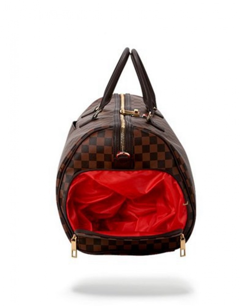 Brown Sprayground Henny Duffle Bags | 31279-HMJZ