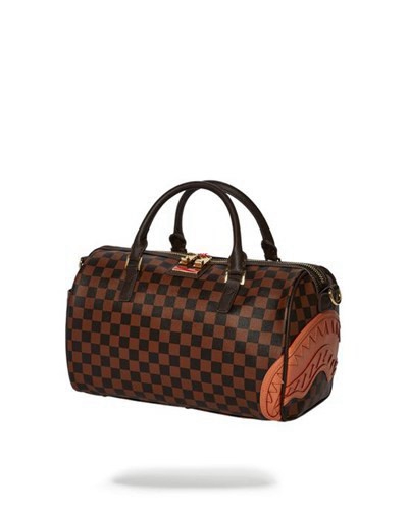 Brown Sprayground Henny Mini Duffle Bags | 91684-MBXT