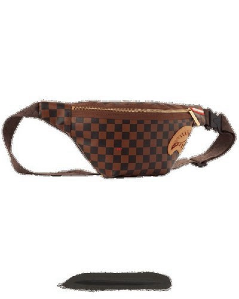 Brown Sprayground Henny Savvy Crossbody Bags | 86435-PCTF