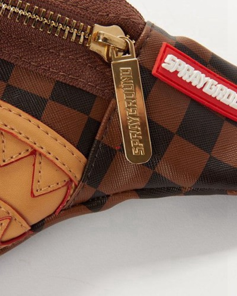 Brown Sprayground Henny Savvy Crossbody Bags | 86435-PCTF