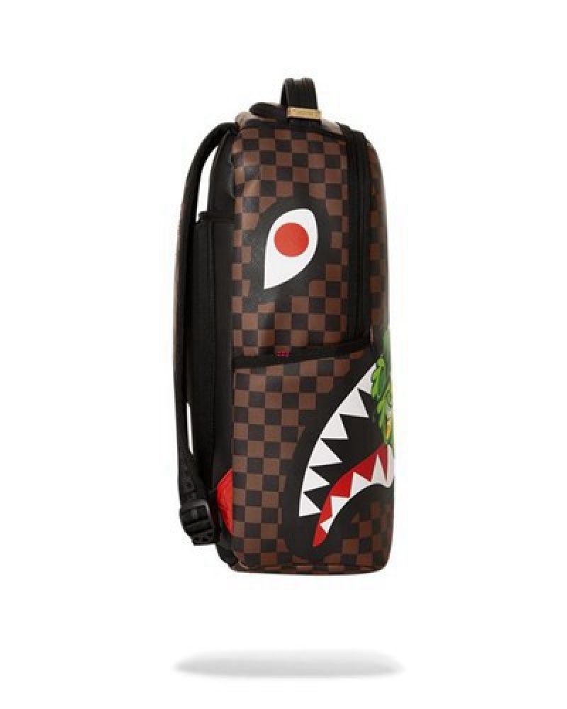 Brown Sprayground Money Bear All Will Be Revealed (Dlxv) Backpacks | 35014-KWGD