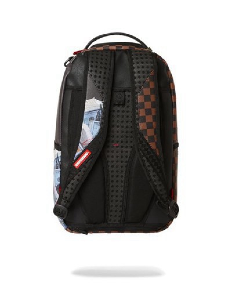 Brown Sprayground Money Bear All Will Be Revealed (Dlxv) Backpacks | 35014-KWGD