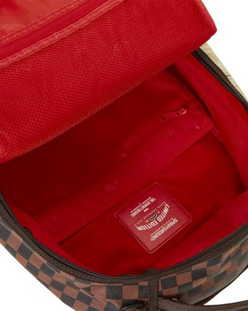 Brown Sprayground Money On The Run (Dlxv) Backpacks | 51890-KWPZ