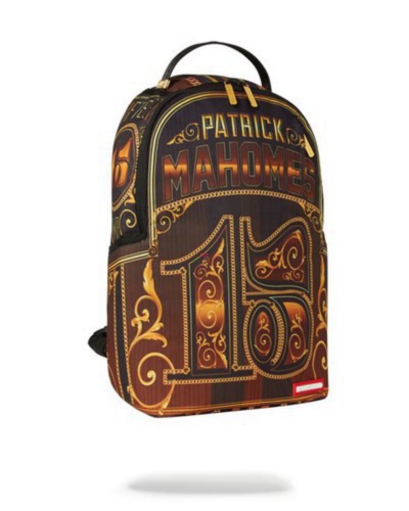 Brown Sprayground Nfl Patrick Mahomes Backpacks | 51637-RSPB