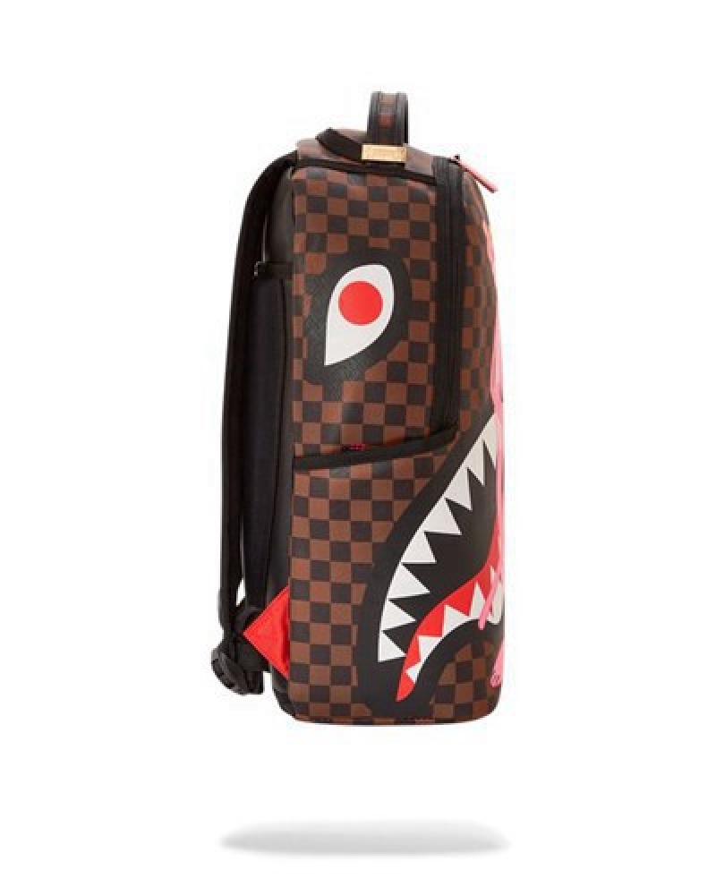 Brown Sprayground Pink Panther The Reveal (Dlxv) Backpacks | 31274-JHOP