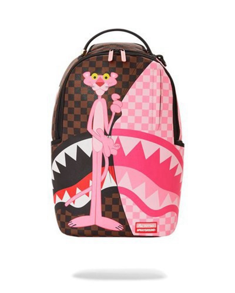 Brown Sprayground Pink Panther The Reveal (Dlxv) Backpacks | 31274-JHOP