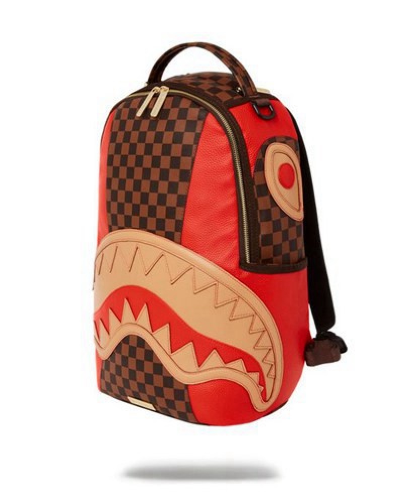 Brown Sprayground Raceway Henny (Dlxv) Backpacks | 58214-SXCM