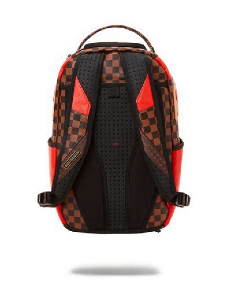 Brown Sprayground Raceway Henny (Dlxv) Backpacks | 58214-SXCM