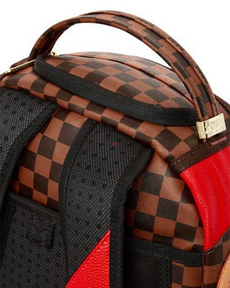 Brown Sprayground Raceway Henny (Dlxv) Backpacks | 58214-SXCM