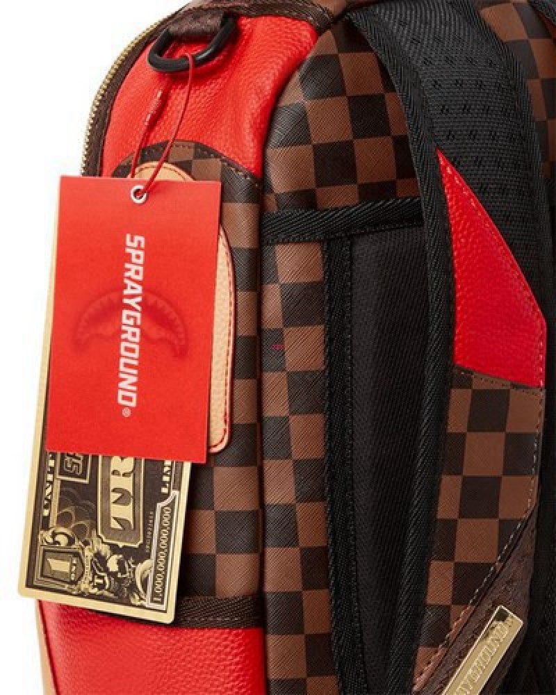 Brown Sprayground Raceway Henny (Dlxv) Backpacks | 58214-SXCM