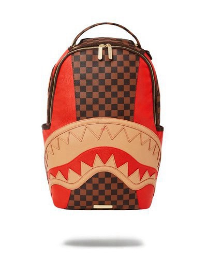 Brown Sprayground Raceway Henny (Dlxv) Backpacks | 58214-SXCM