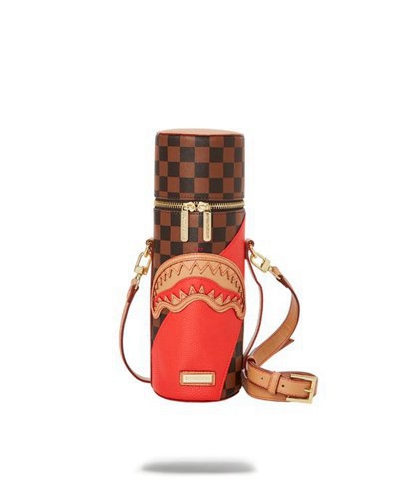 Brown Sprayground Raceway Tubular Water Bottle Bags | 87461-GEBV