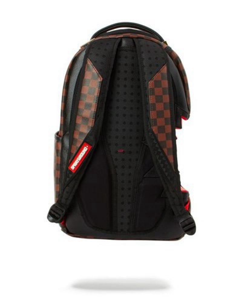 Brown Sprayground Shark Bite <3 Sharks In Paris Backpacks | 06513-ZJUG