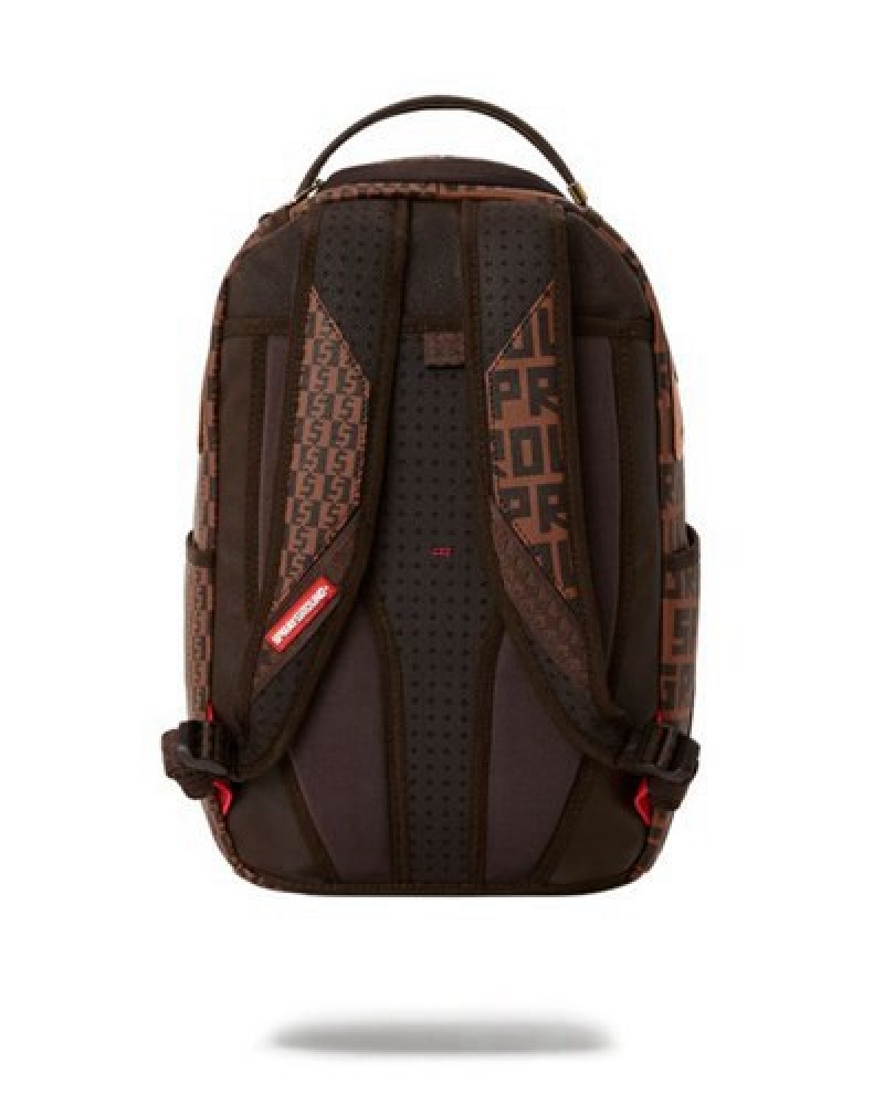 Brown Sprayground Sharkfinity (Dlxv) Backpacks | 13028-HPAY