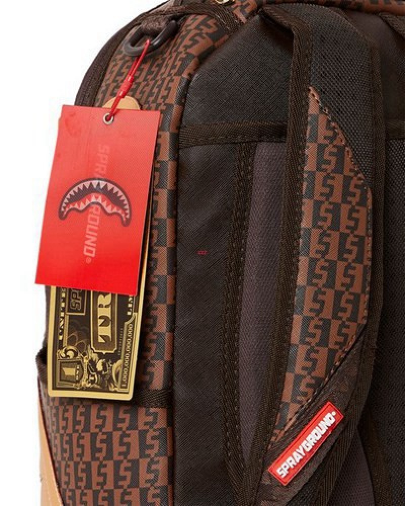 Brown Sprayground Sharkfinity (Dlxv) Backpacks | 13028-HPAY