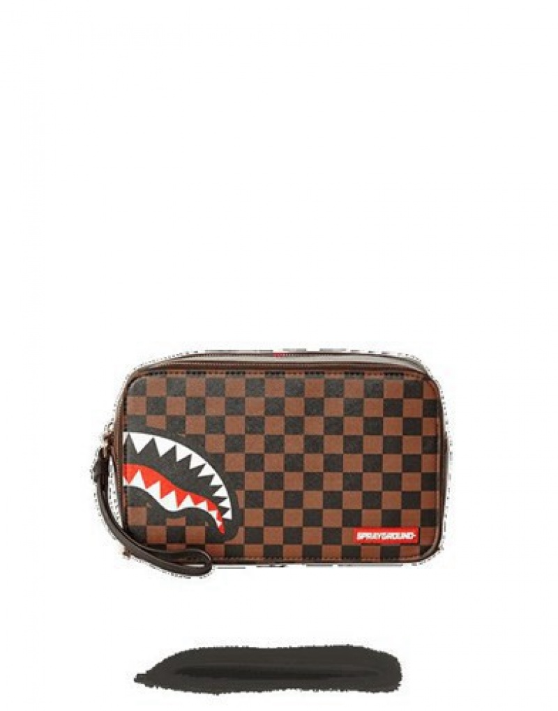 Brown Sprayground Sharks In Paris Bags | 36741-JHFV