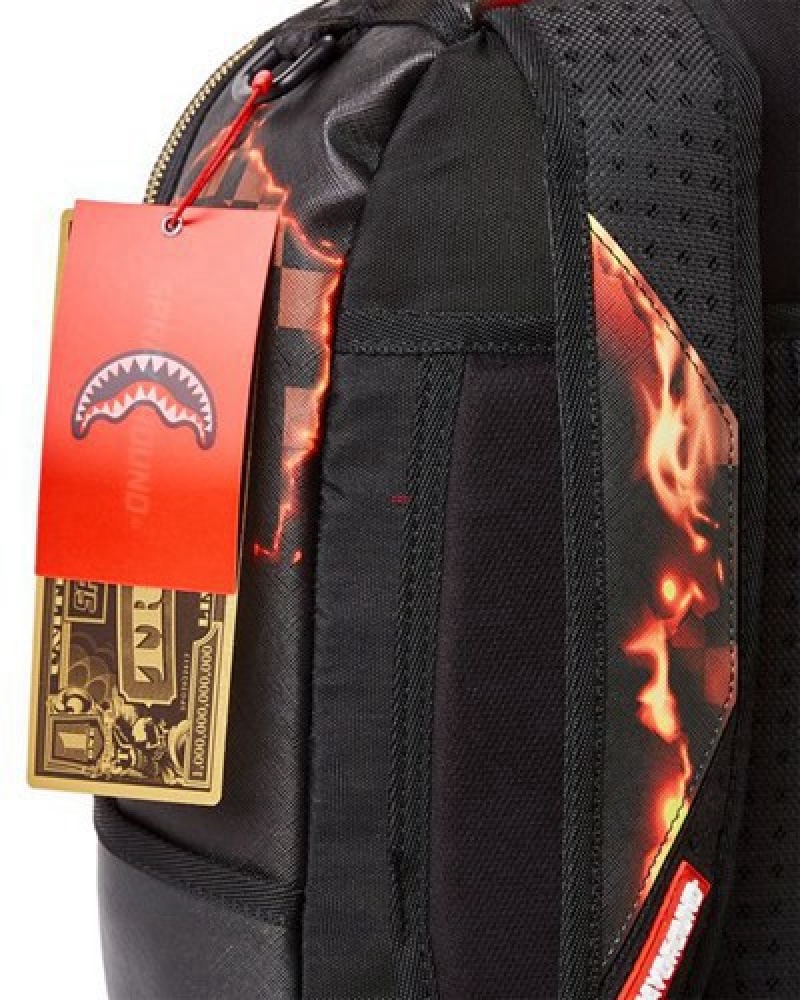 Brown Sprayground Sharks In Paris Unstoppable (Dlxv) Backpacks | 98537-JCZX