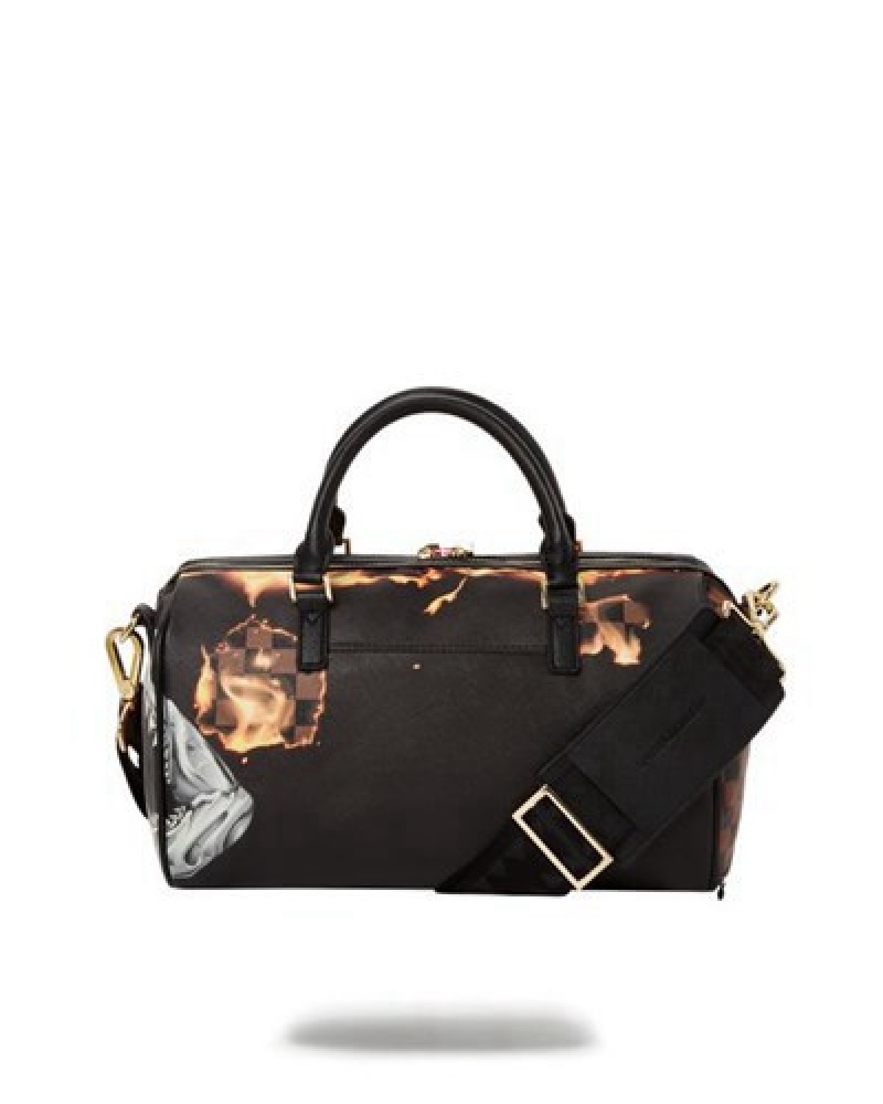 Brown Sprayground Sharks In Paris Unstoppable Mini Duffle Bags | 58701-SZGL