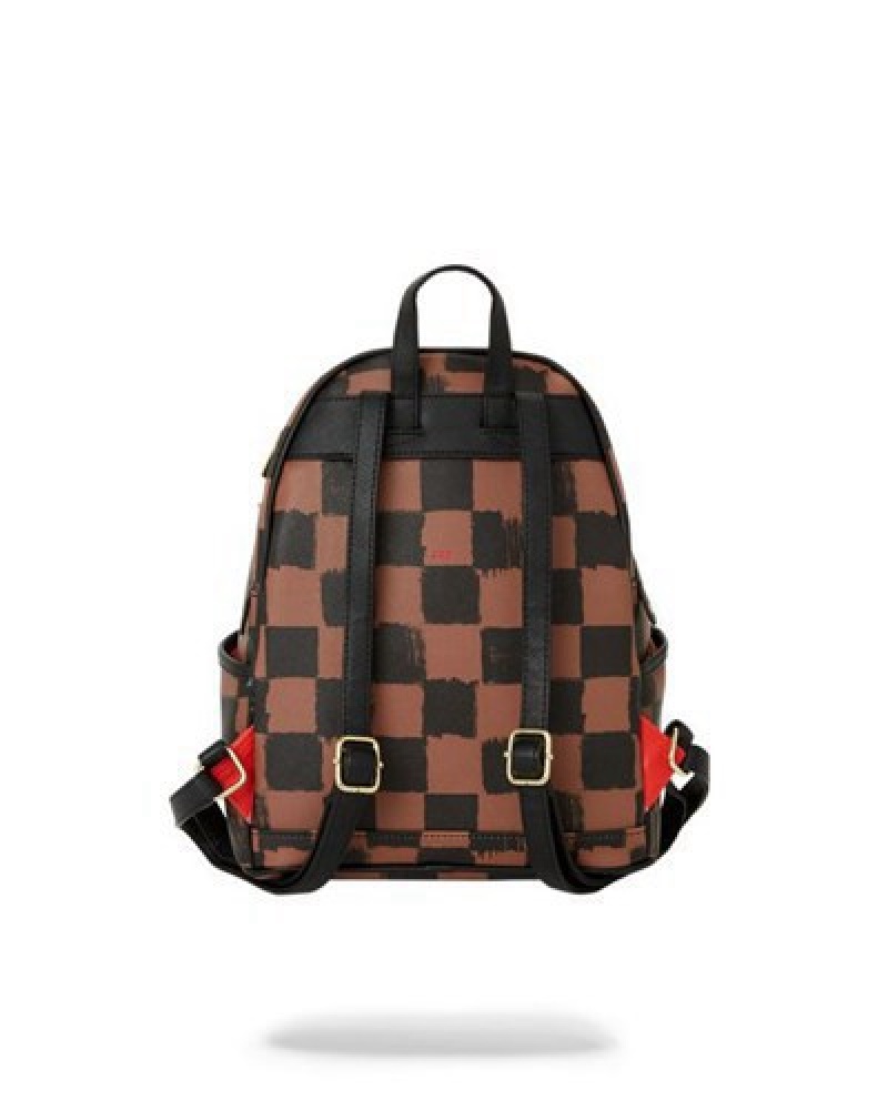 Brown Sprayground Sharks In Paris Vanquish Savage Backpacks | 76531-CSBO