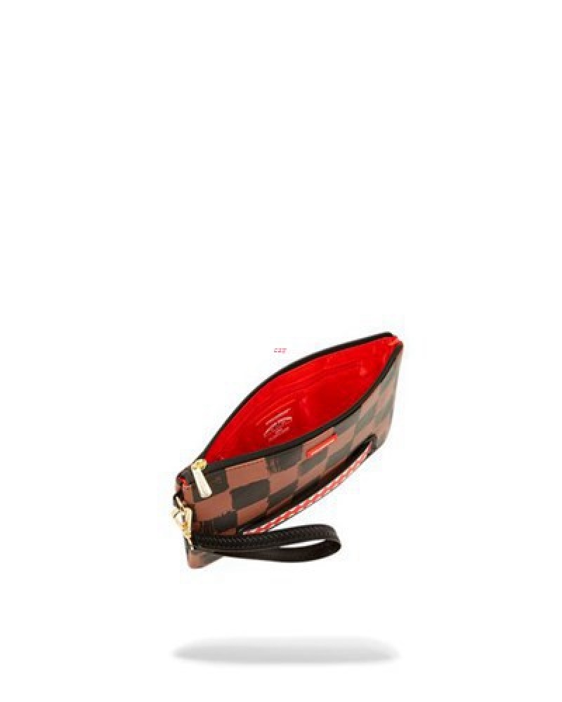 Brown Sprayground Sharks In Paris Vanquish Crossover Clutch Bag | 29518-JUMQ