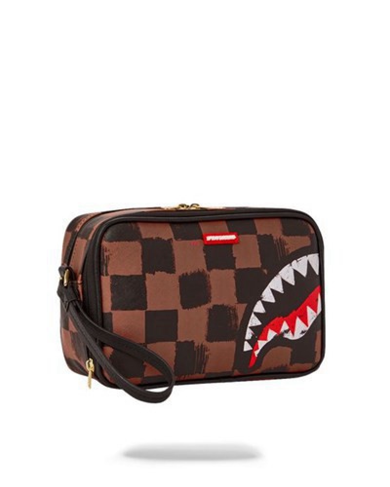 Brown Sprayground Sharks In Paris Vanquish Bags | 86591-IJKG