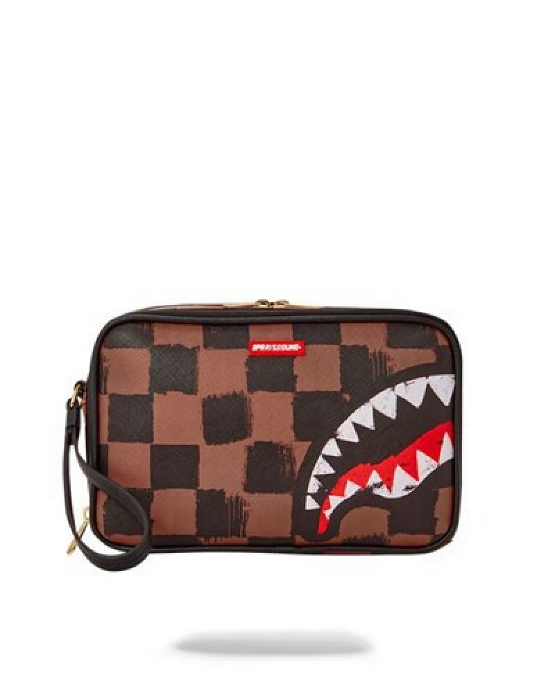 Brown Sprayground Sharks In Paris Vanquish Bags | 86591-IJKG