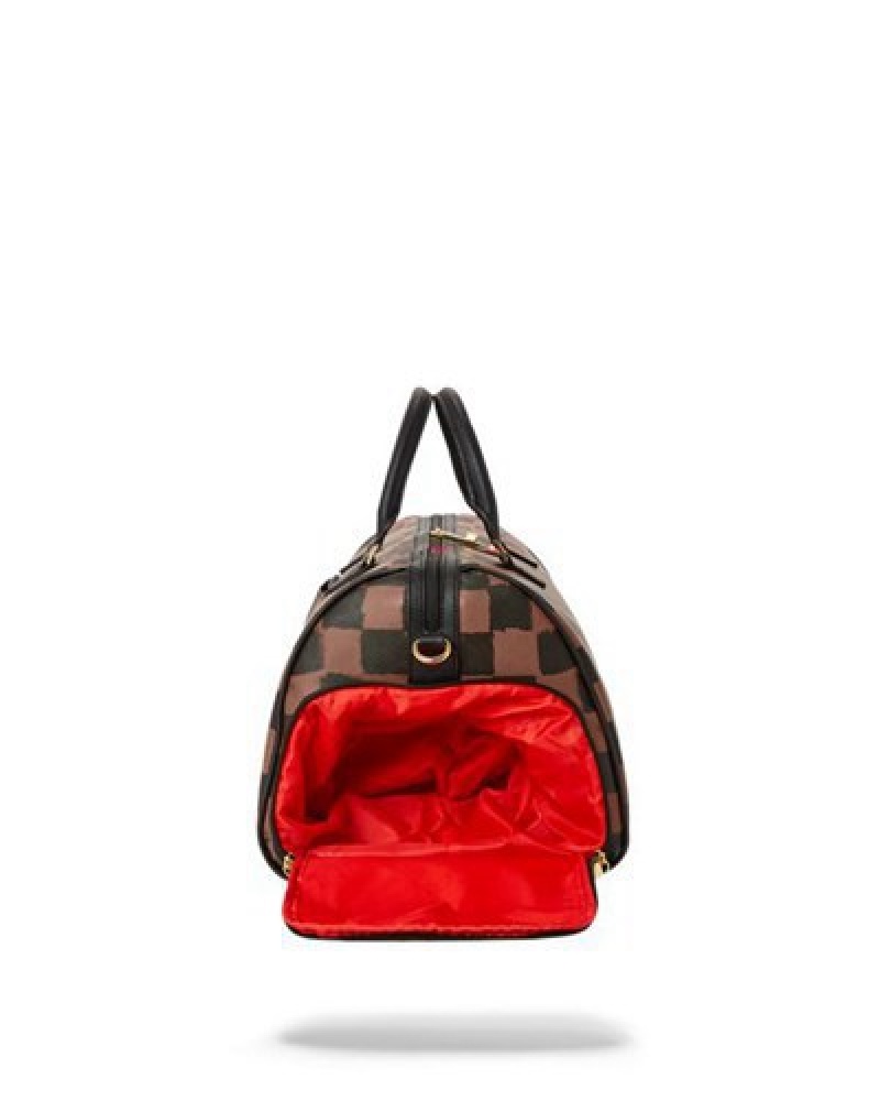 Brown Sprayground Sharks In Paris Vanquish Duffle Bags | 51209-ZYNE