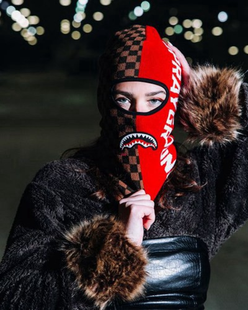 Brown Sprayground Split Create Ski Masks | 19526-ZXQN