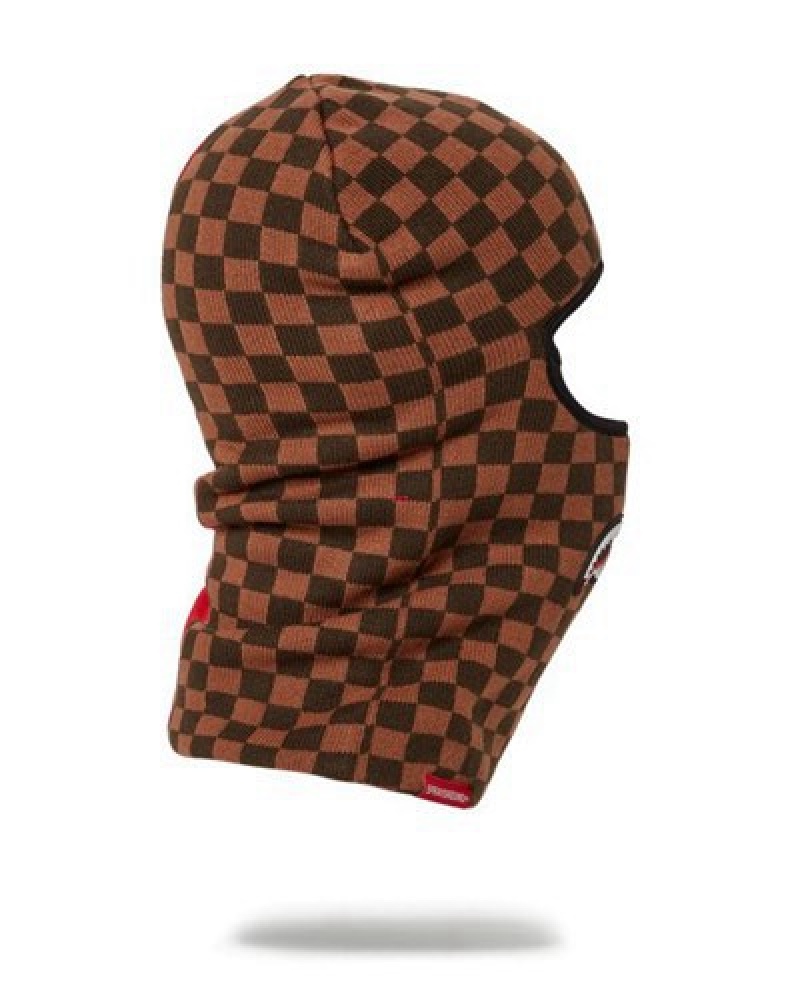 Brown Sprayground Split Create Ski Masks | 19526-ZXQN