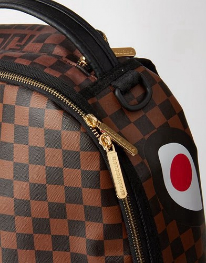 Brown Sprayground Split The Check Backpacks | 08567-AWGH