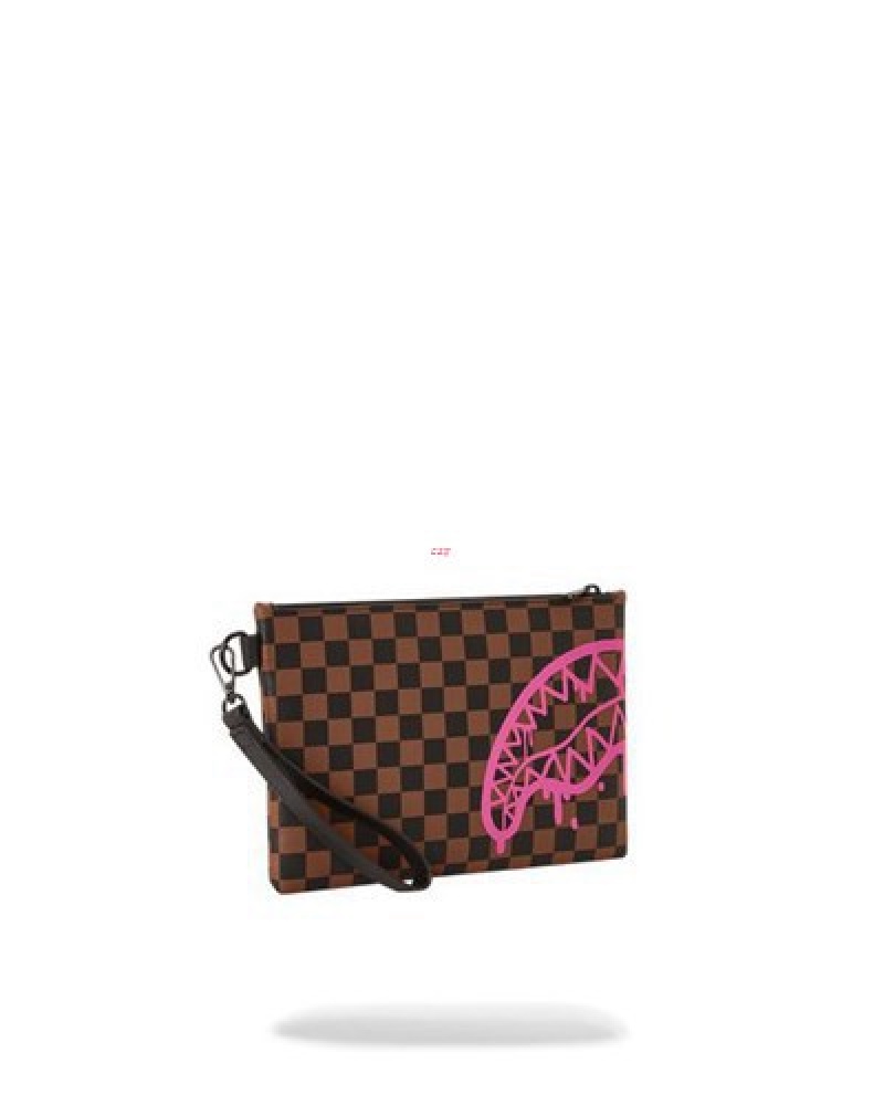 Brown Sprayground The Artists Touch Crossover Clutch Bag | 90417-OWJP