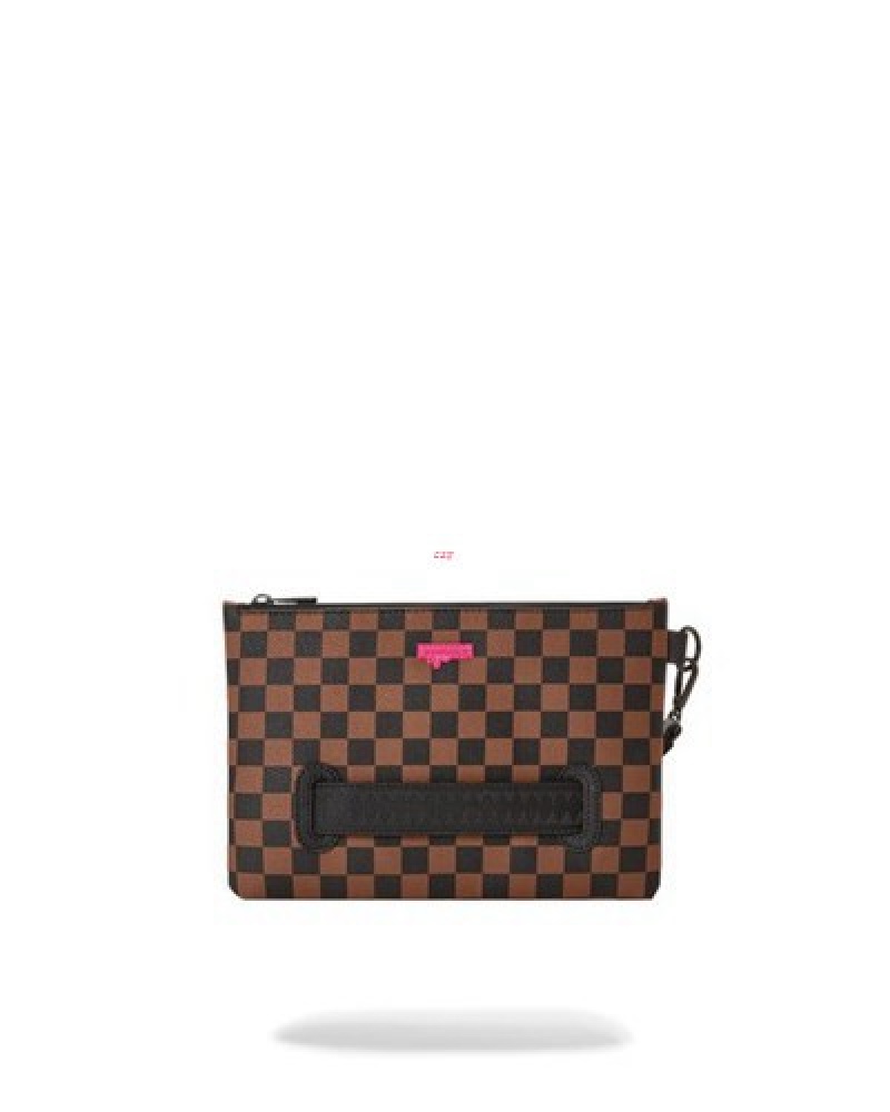 Brown Sprayground The Artists Touch Crossover Clutch Bag | 90417-OWJP