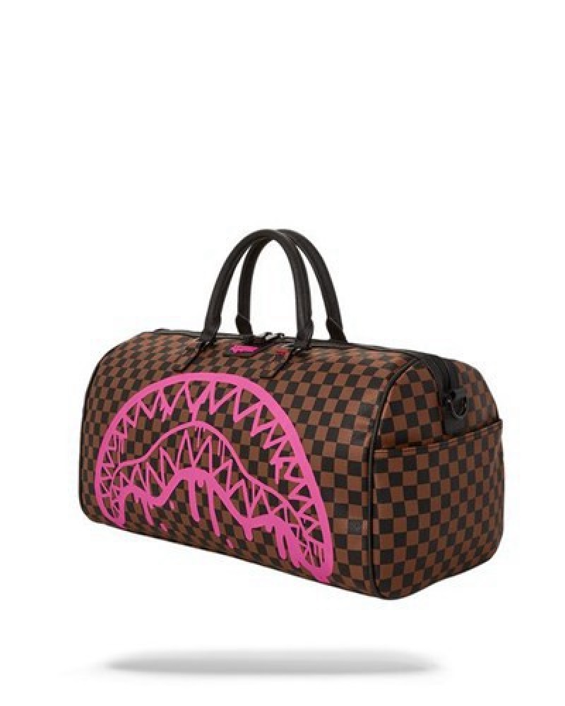 Brown Sprayground The Artists Touch Duffle Bags | 70315-ADFS