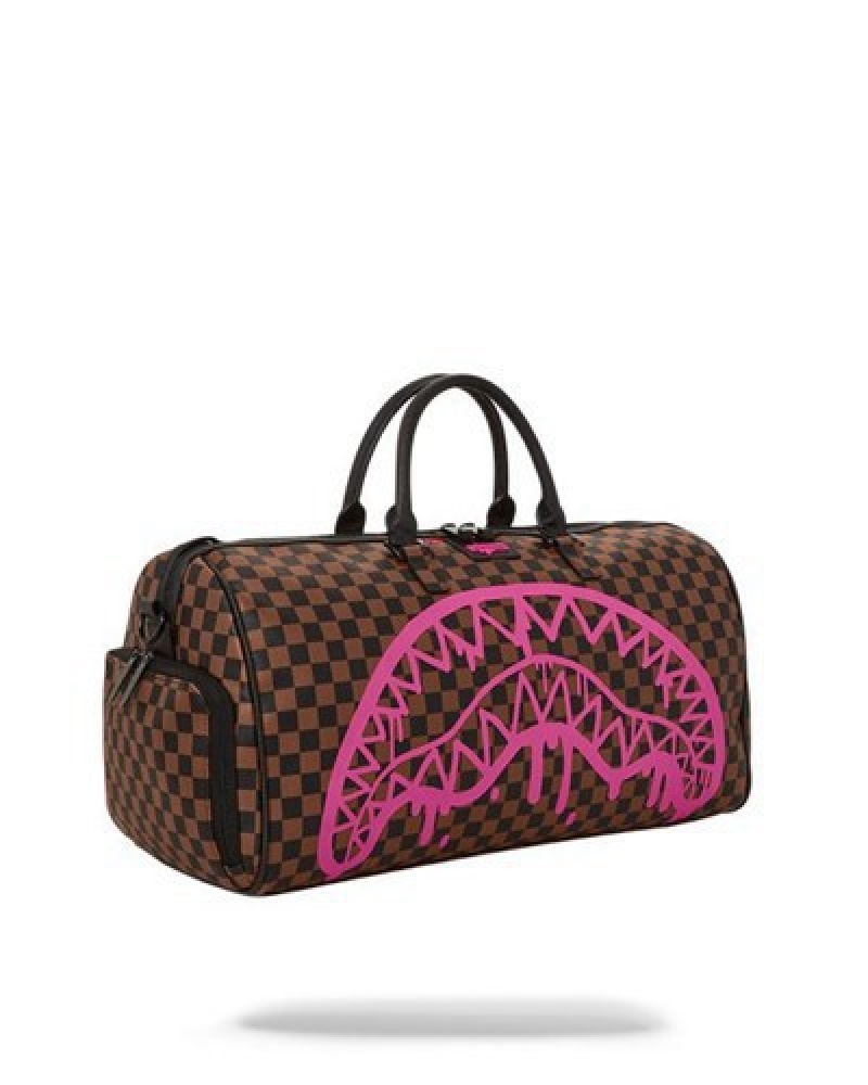 Brown Sprayground The Artists Touch Duffle Bags | 70315-ADFS