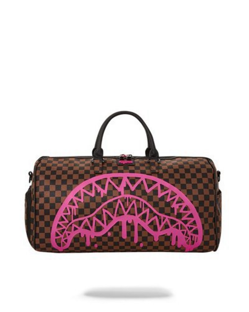 Brown Sprayground The Artists Touch Duffle Bags | 70315-ADFS