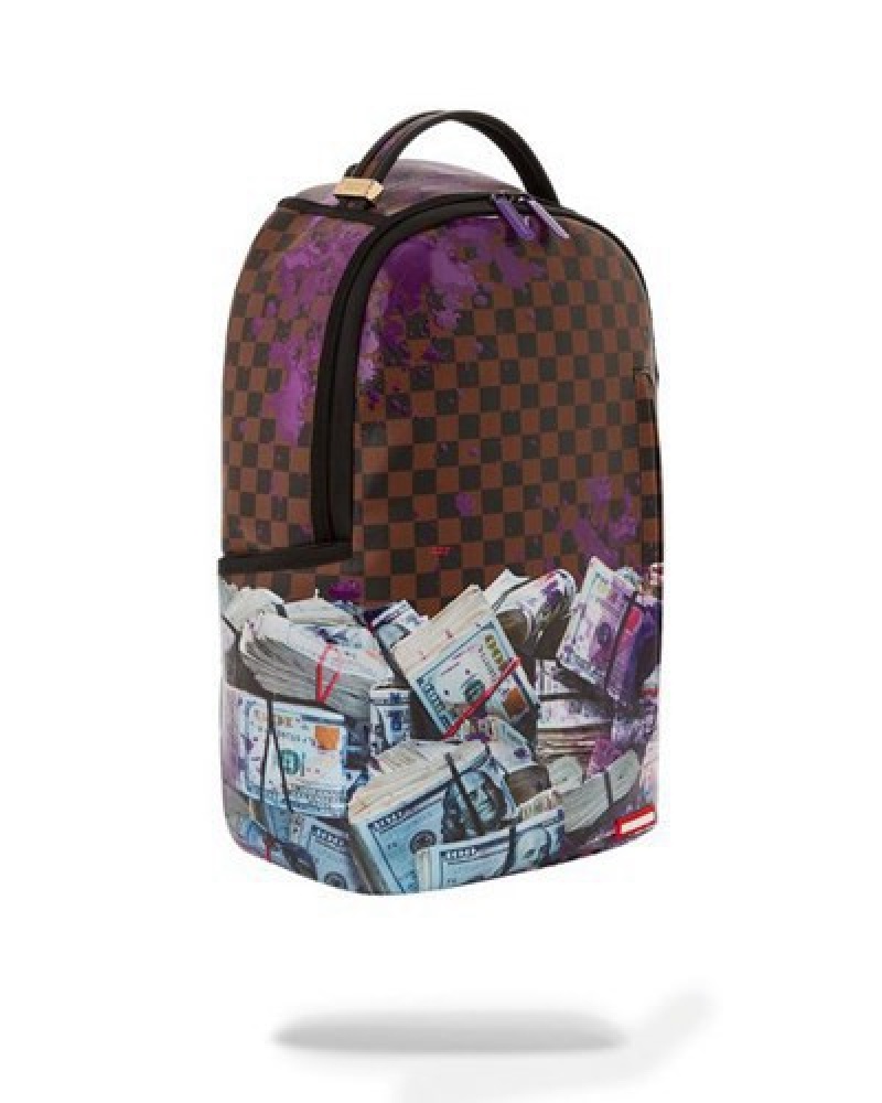 Brown Sprayground The Heist (Dlxv) Backpacks | 56872-HSNV