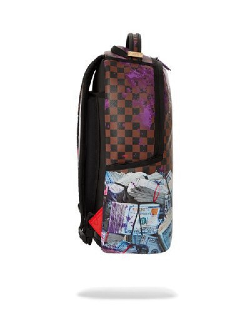 Brown Sprayground The Heist (Dlxv) Backpacks | 56872-HSNV