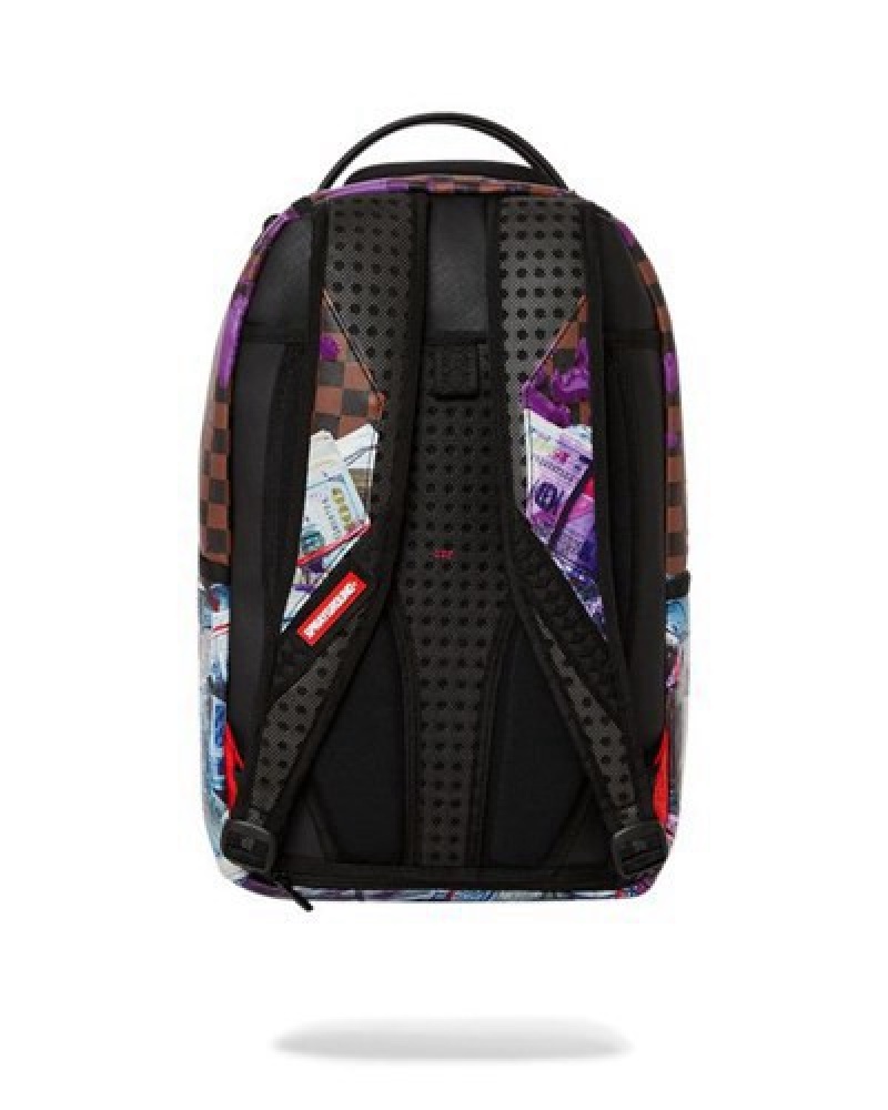 Brown Sprayground The Heist (Dlxv) Backpacks | 56872-HSNV