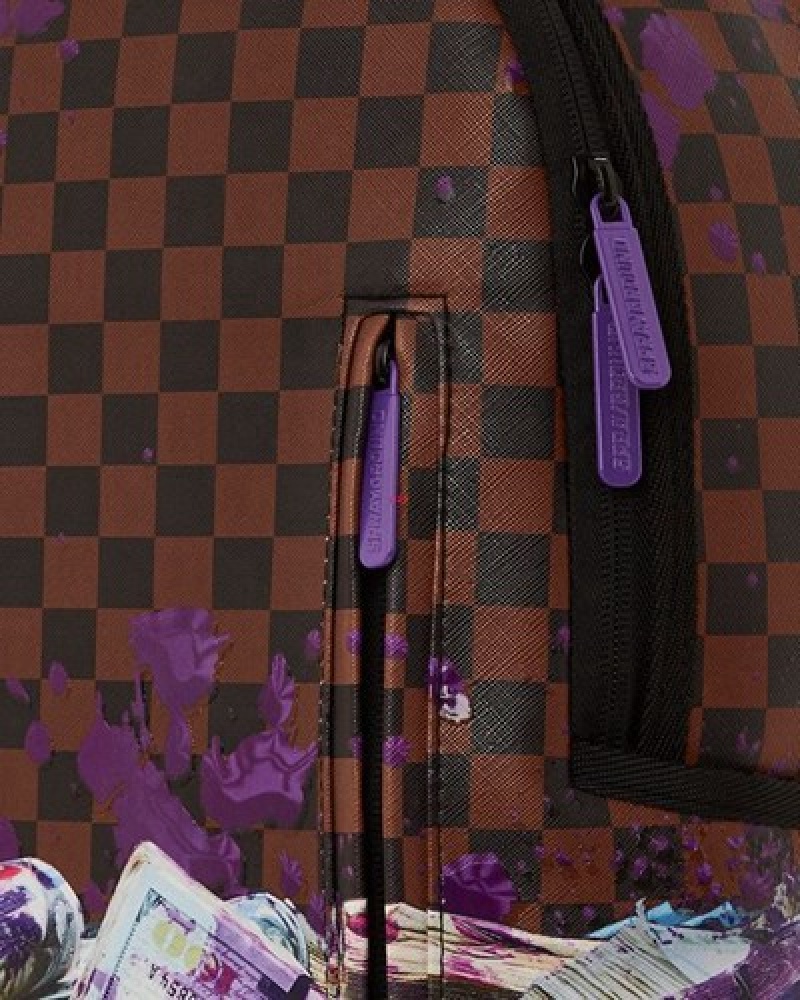 Brown Sprayground The Heist (Dlxv) Backpacks | 56872-HSNV