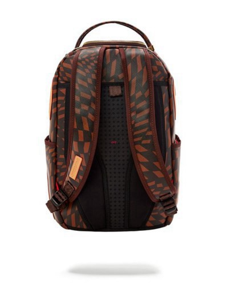 Brown Sprayground Trippy Henny (Dlxv) Backpacks | 30571-VLUH