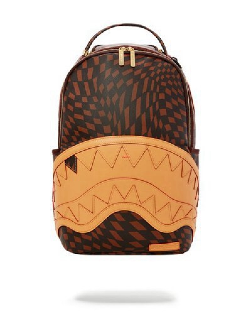 Brown Sprayground Trippy Henny (Dlxv) Backpacks | 30571-VLUH